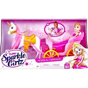 Zuru Sparkle Girlz Big Princess Doll And Unicorn Horse & Carriage - NEW In Box